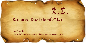 Katona Dezideráta névjegykártya